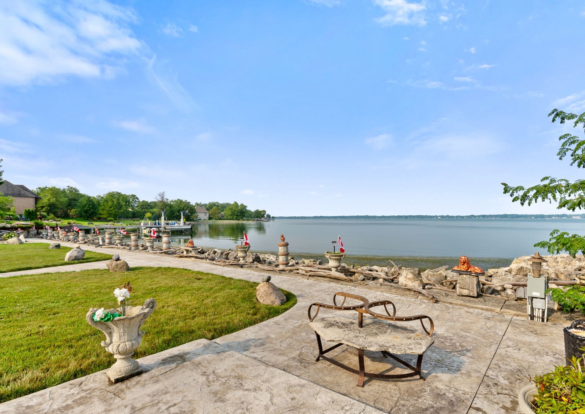 Exterior view of the waterfront estate at 1360 Windermere Place